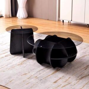 Nordic Italian-Style Transparent Tempered Glass Coffee Table