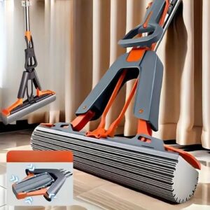 28cm multifunctional hands-free mop with 2 replacement heads