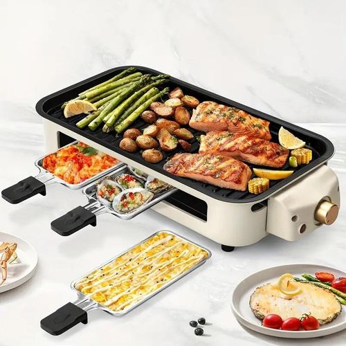 2-in-1 Indoor Kitchen Grill – Smokeless & Non-Stick